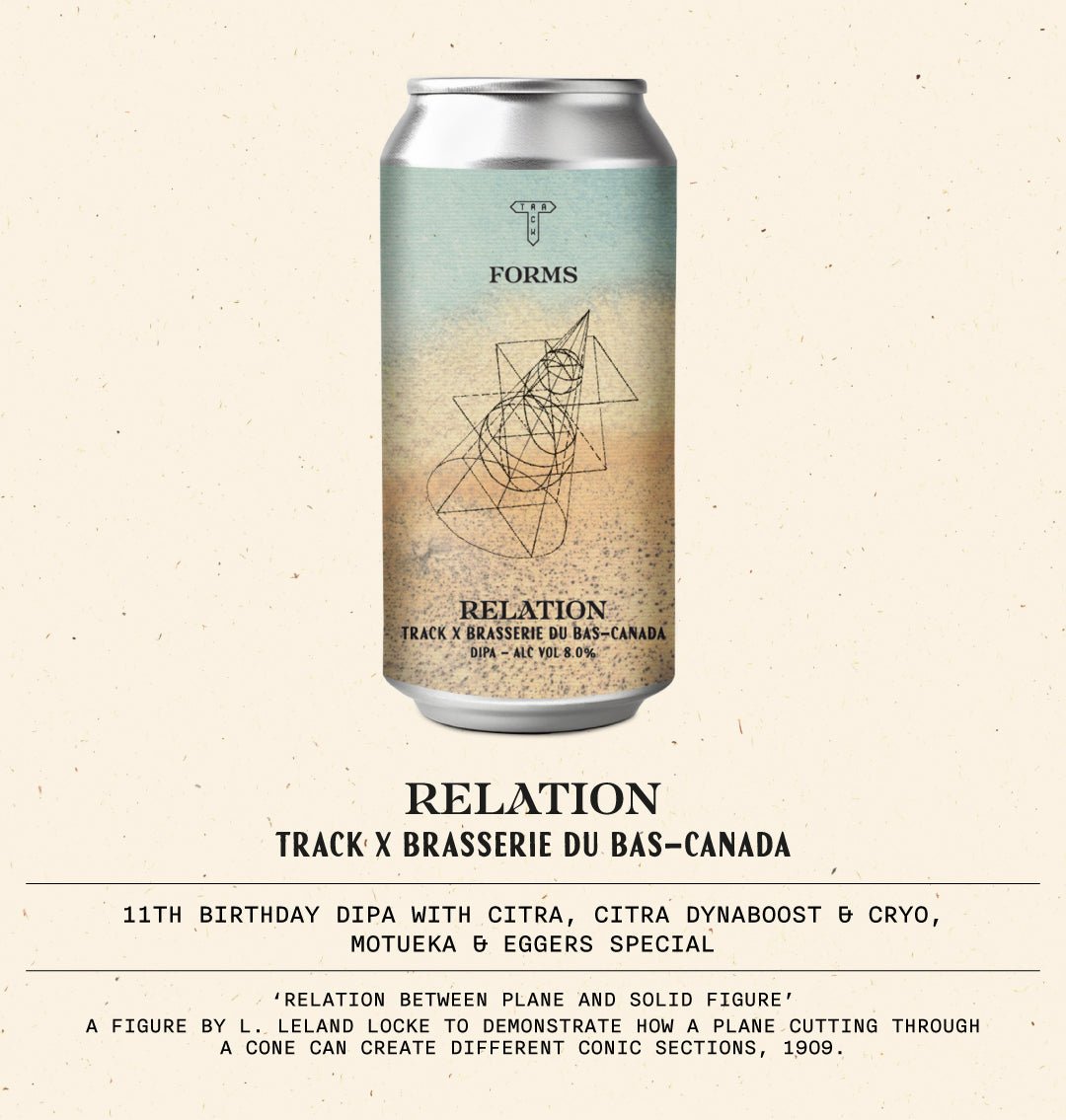 Relation w/ Brasserie du Bas | 11th Birthday DIPA w/ Citra, Citra Dynaboost, Citra Cryo, Motueka & Eggers Special | 8.0% - Track Brewing Company Limited