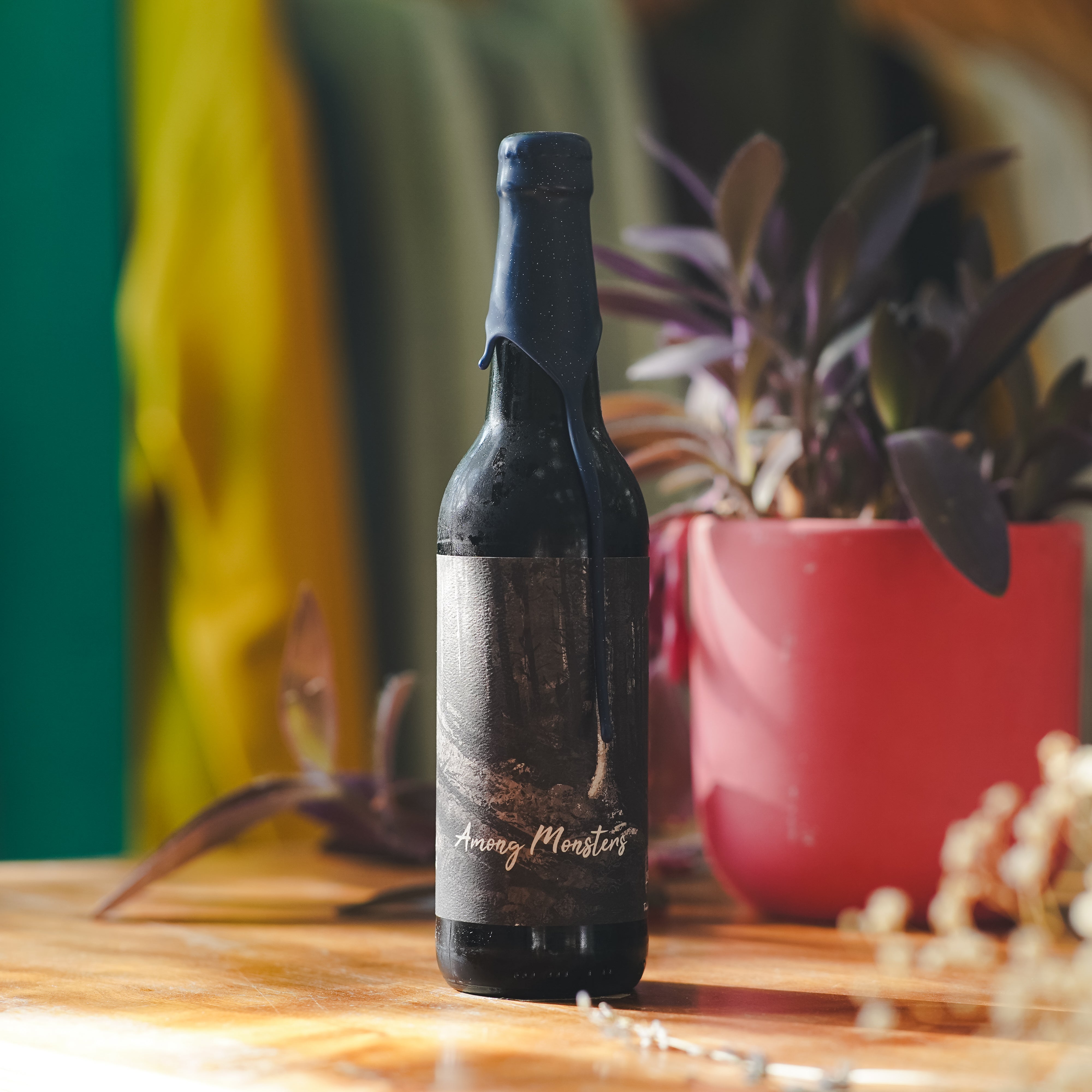 Barrel-aged Among Monsters (Blue Metallic Wax) | Timber Ales | Saz Rye BA Imperial Stout w/ Vanilla | 12.5%