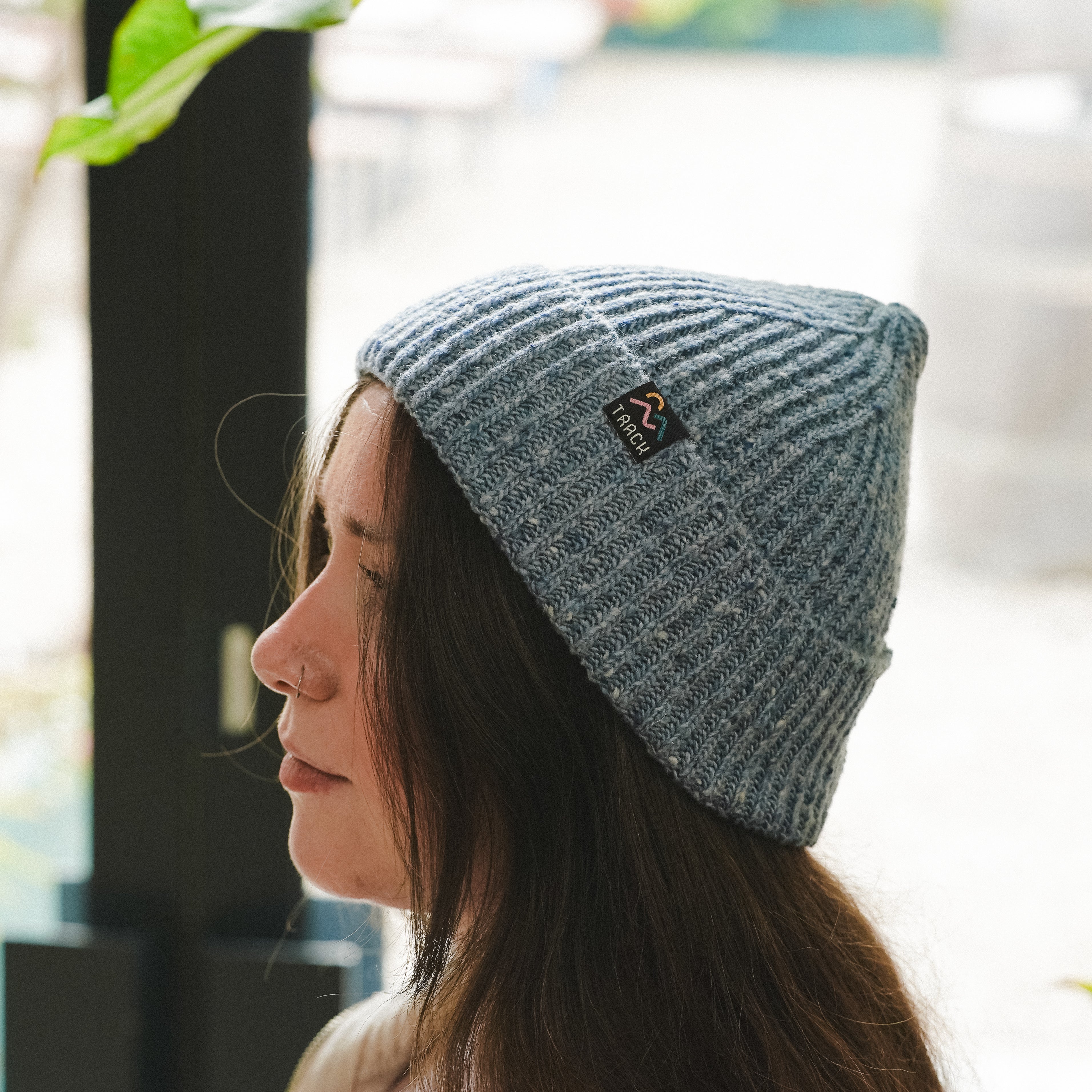 Donegal Beanie - Light Blue Flecked