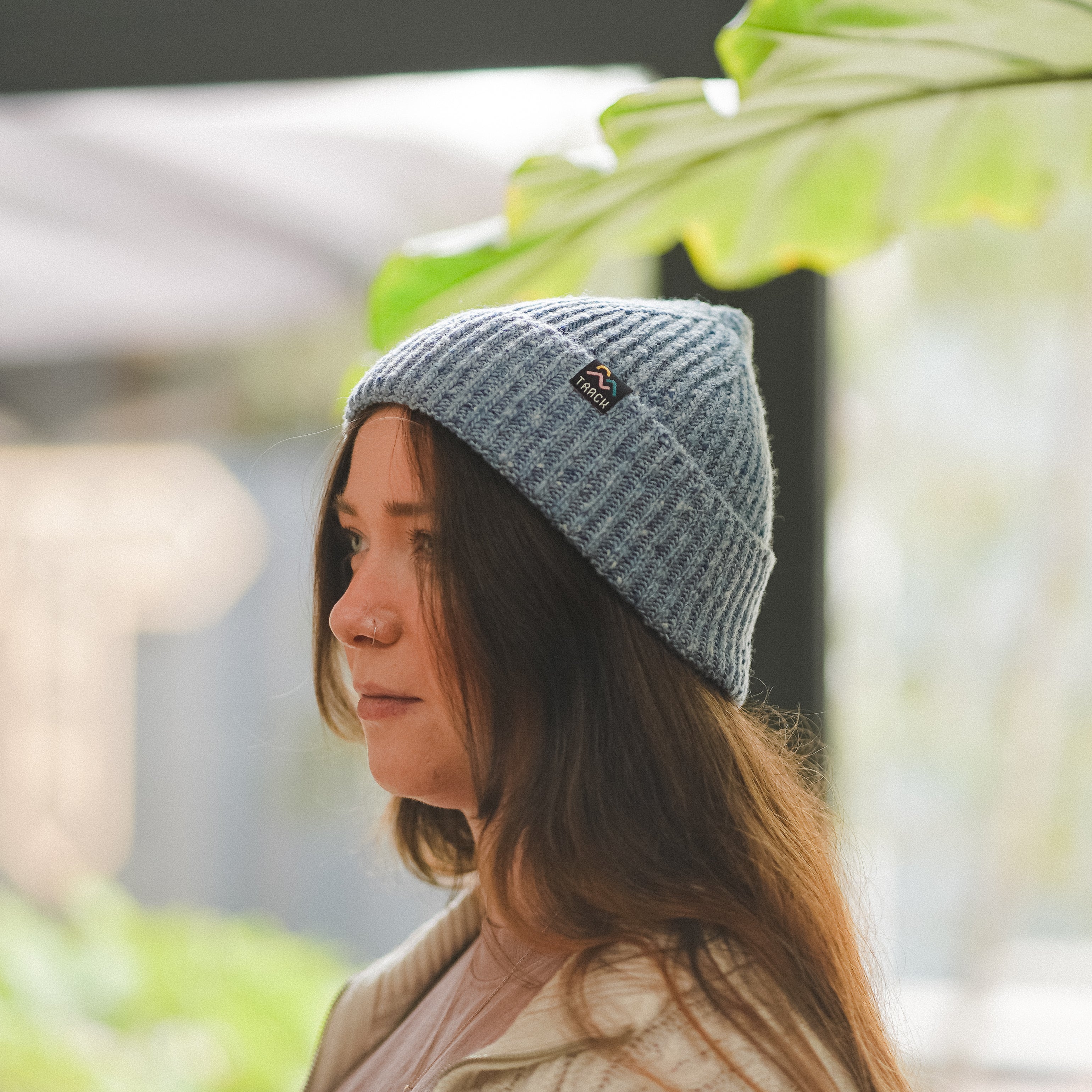 Donegal Beanie - Light Blue Flecked
