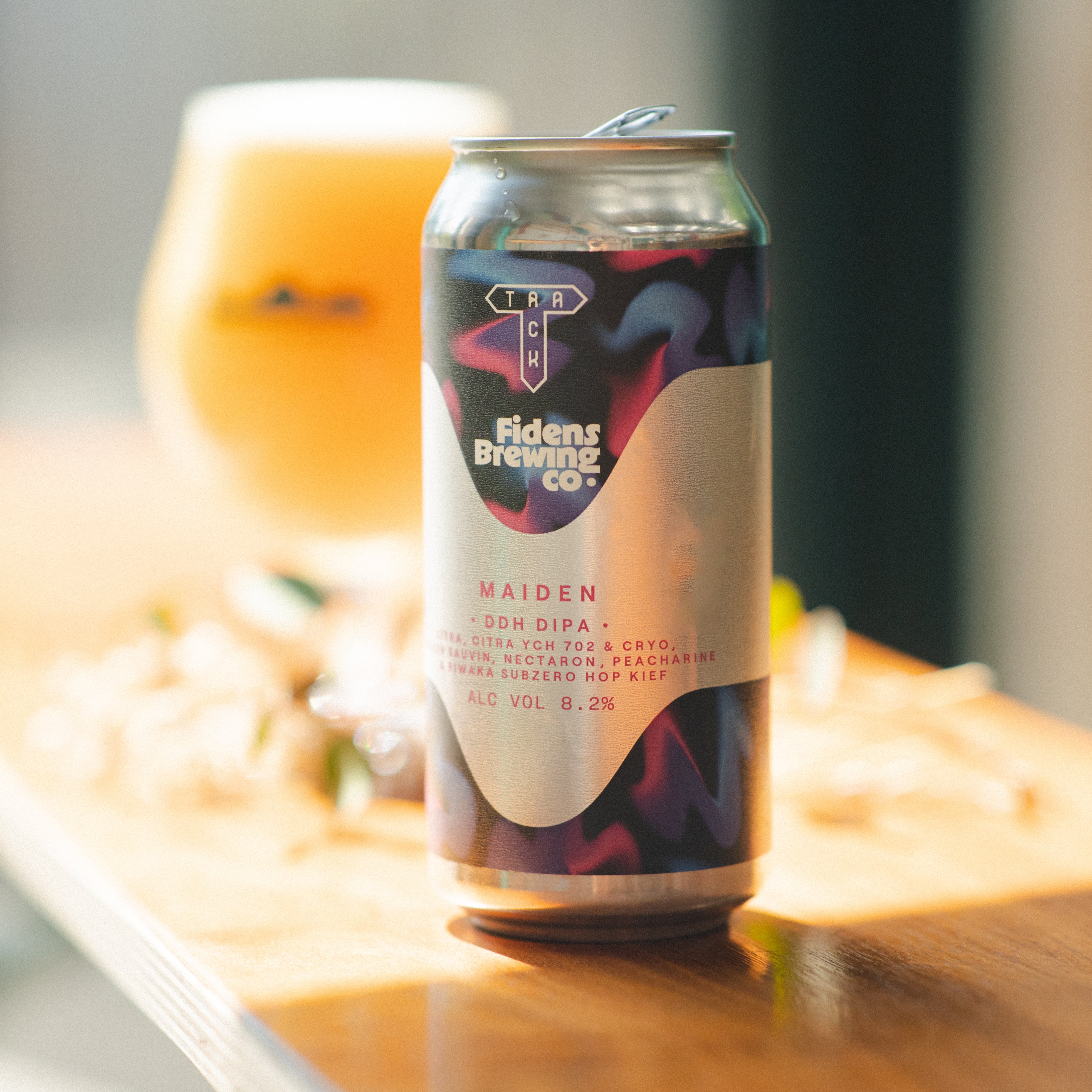 Maiden w/ Fidens Brewing | DDH DIPA w/ Citra YCH 702 Trial, Citra T90, Nelson Sauvin T90, Nectaron, Citra Cryo, Peacharine & Riwaka SubZero Hop Kief   | 8.2%
