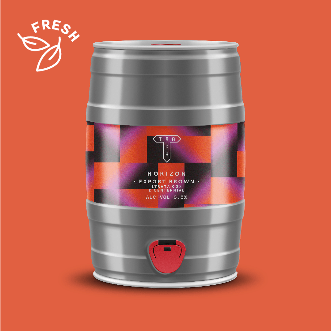Horizon | Export Brown w/ Strata CGX & Centennial | 6.5% | 5 Litre Mini Cask - Track Brewing Company Limited