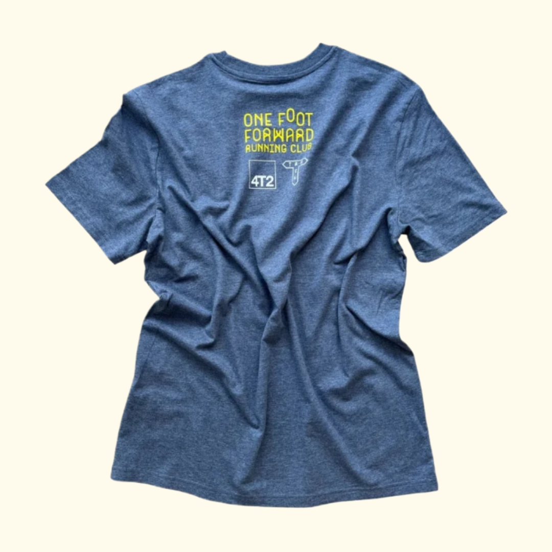 One Foot Forward x 4T2 - Don't Run in Cotton T-Shirt - Heather Grey
