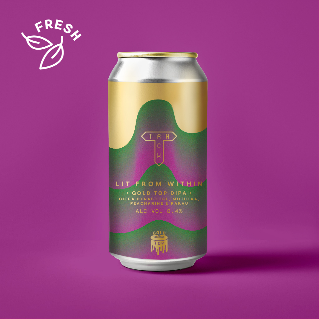 Lit From Within | Gold Top DIPA w/ Citra, Citra Dynaboost, Motueka, Peacharine & Rakau | 8.4%
