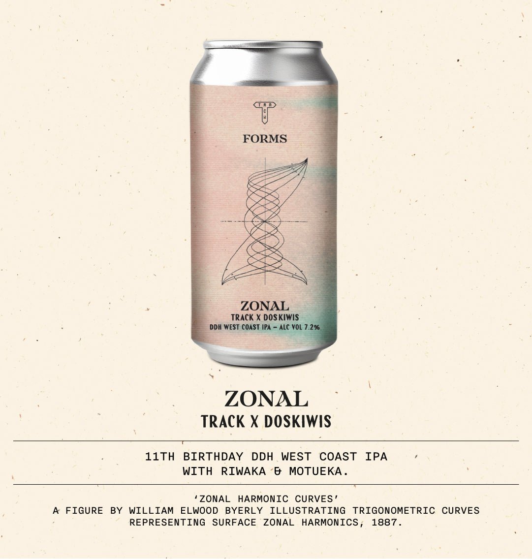 Zonal w/ DosKiwis | 11th Birthday DDH West Coast IPA w/ Riwaka & Motueka | 7.2% - Track Brewing Company Limited