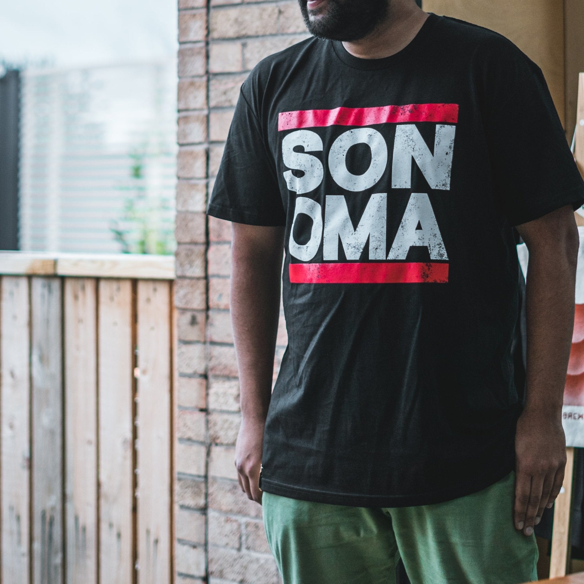 Sonoma Text T shirt Track Brewing Company Limited