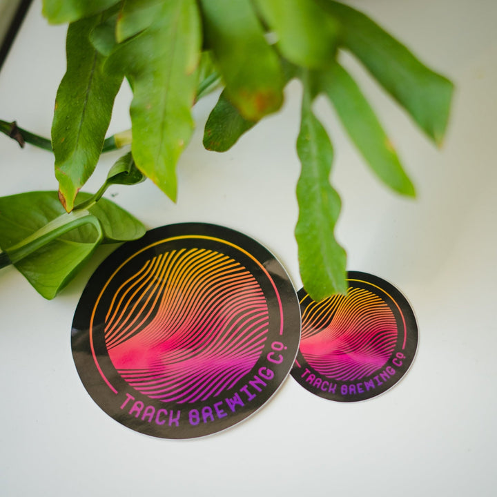 Sunset Wave Logo Stickers (Pack of 2) - Track Brewing Company Limited