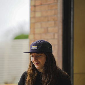 Track Branded Five-Panel Cap in Navy - Track Brewing Company Limited